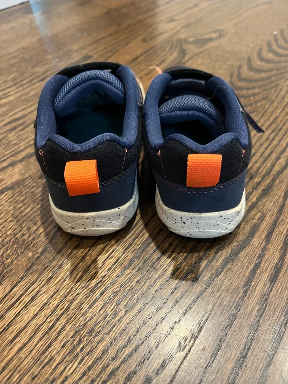Dr. Scholl's Kids Navy and Orange Hook-and-Loop Sneakers